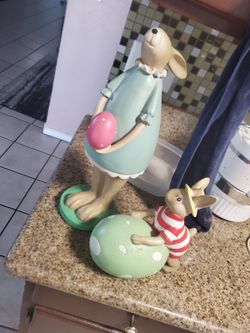 Easter Bunny Figurine Set
