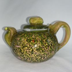 MODERN STYLE BLOWN ART GLASS TEAPOT PAPERWEIGHT/DECOR FIGURINE