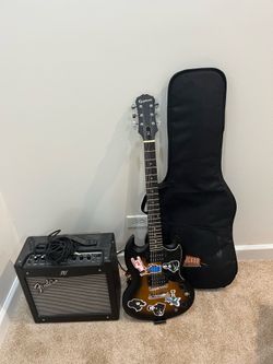 kids electric guitar and amplifier