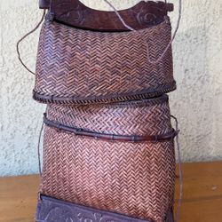 Handmade Woven Tribal Basket / Cesta Tribal Tejida a Mano