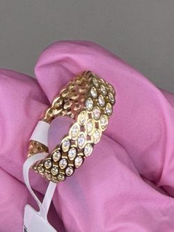 Gold Over Silver Moissanite Ring