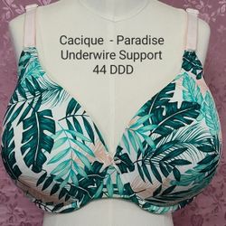 Cacique * Paradise * Underwire Bra * 44 DDD