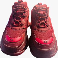 Balenciaga  Triple S Burgundy Red