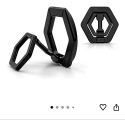 Black Magnetic Phone Grip Ring Holder Stand for MagSafe