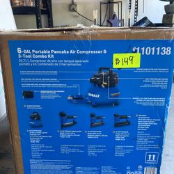 6 Gallon Air Compressor And Tool Combo Kit