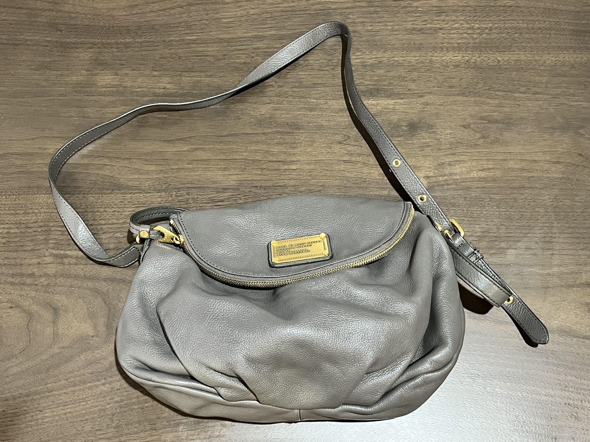 Marc Jacobs Classic Mini Q Natasha Gray Crossbody Shoulder Bag