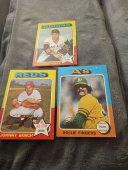 Vintage 1975 Topps HOF Baseball card lot -EX