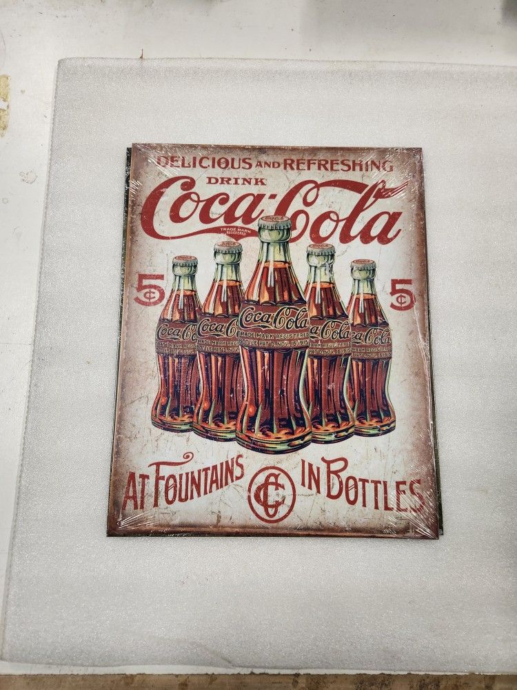 Coke Coca Cola Soda Faux Vintage Ad Metal Sign