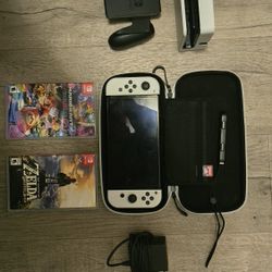 Nintendo Switch OLED Console 64GB Accessories And Games Bundle
