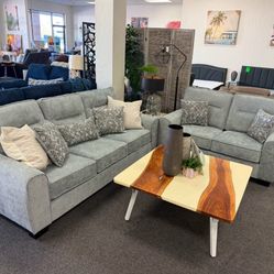 Gray Sofa And Loveseat Set 