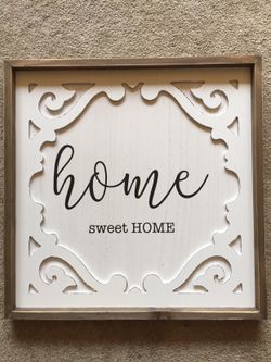 “NEW” HOME SWEET HOME WOOD PICTURE 