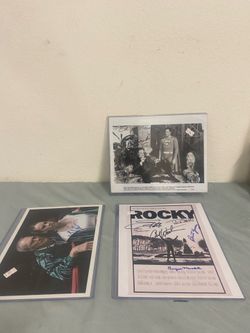 Movie memorabilia, sign, pictures, Rocky Superman, and more