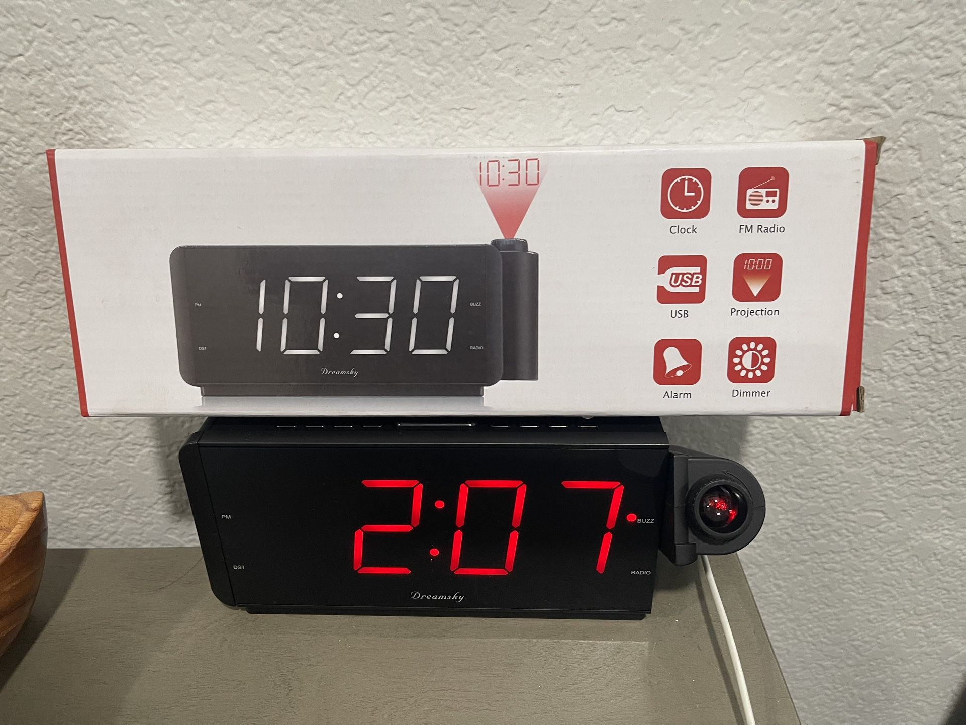 Projection Ceiling Wall Clock