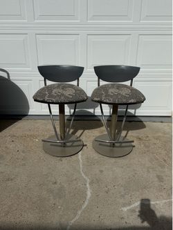 Pair of Hydraulic Swivel Island/Bar Stools