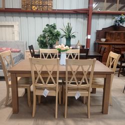 Farmhouse Style Dining Table Set 