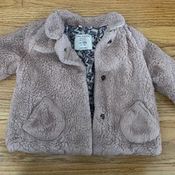 Zara Baby Girl Faux Fur Coat