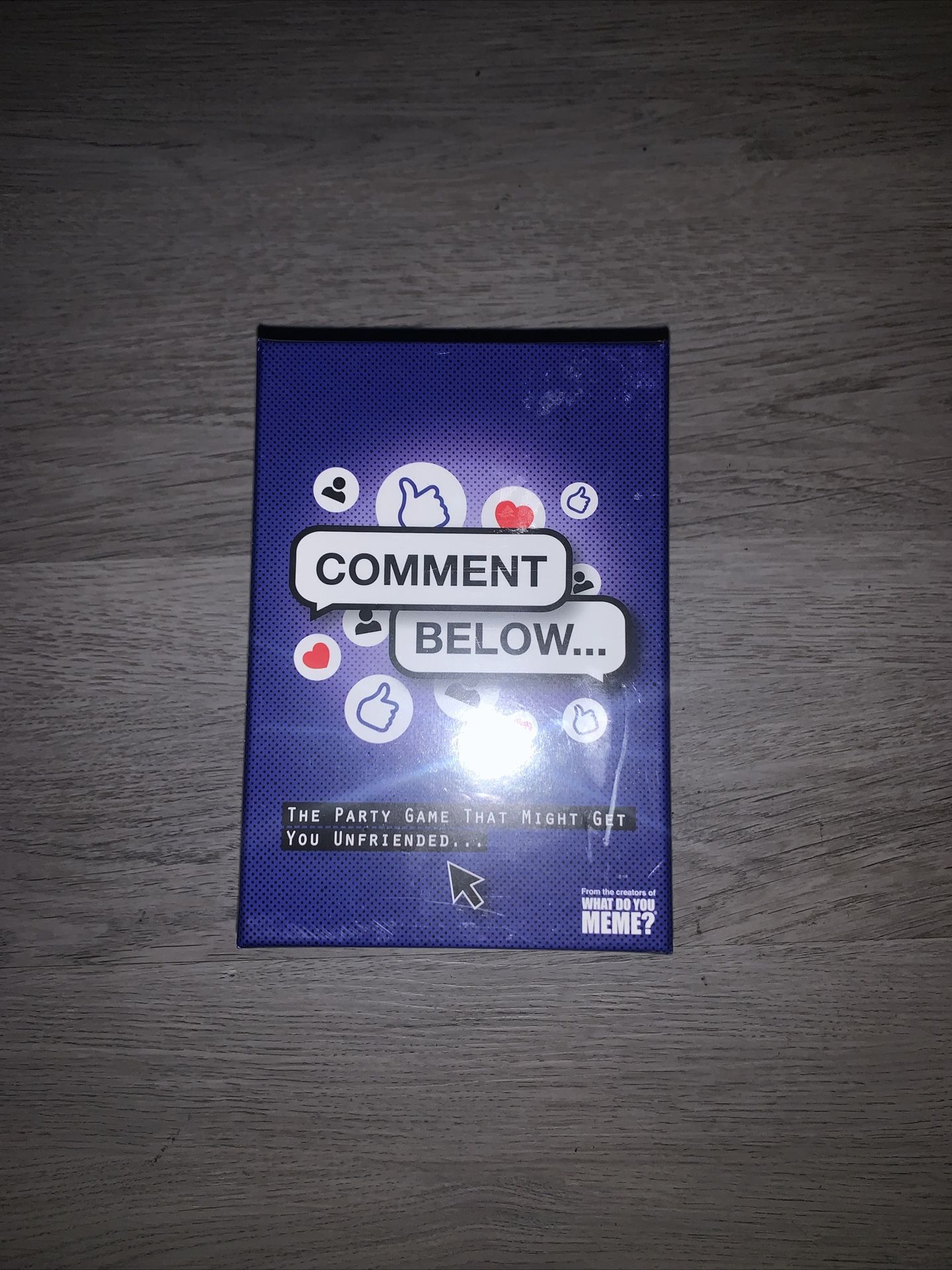 Comment Below Board Game 