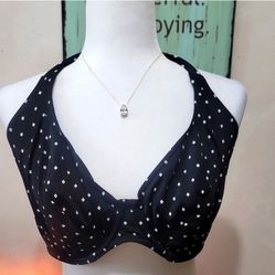 Freya Black and White Halter Bikini Top