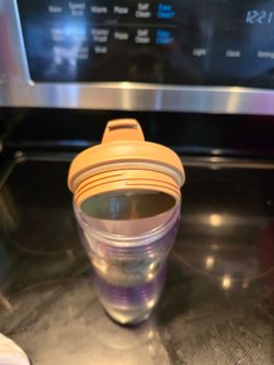 VINTAGE 2008 Starbucks Holiday Gold Foil Reindeer Travel Tumbler Mug (12oz)
