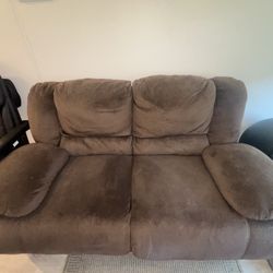 Plush Brown Recliner Loveseats
