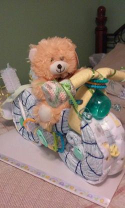 Diaper cake motorcycle
