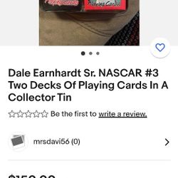 Dale Earnhardt Sr. playing cards 