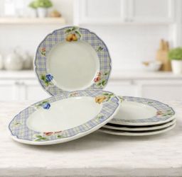 Homecraft Noritake Rainbow Fruits 9229 Set 4 Dinner Plates 10.5” Ireland