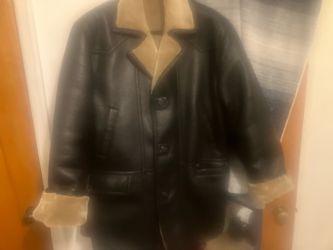 Black Shearling Leather Jacket