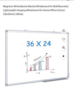 Magnetic Dry Erase Board, 36 X 24 Inches, Silver Aluminium Frame