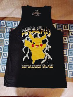 Pikachu Pokémon Graphic Metal Tank Top Mens  Summer Casual Adult Streetwear