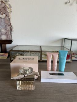 Chloe eau de parfum perfume bottle, plus other perfume and beauty items