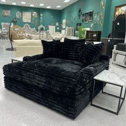 Brand New 🌄 $10 Down Payment Finance 🎗️ Midnight Madness Oversized Chaise▪️# Sofa # Loveseat # Couch # Living Room Set