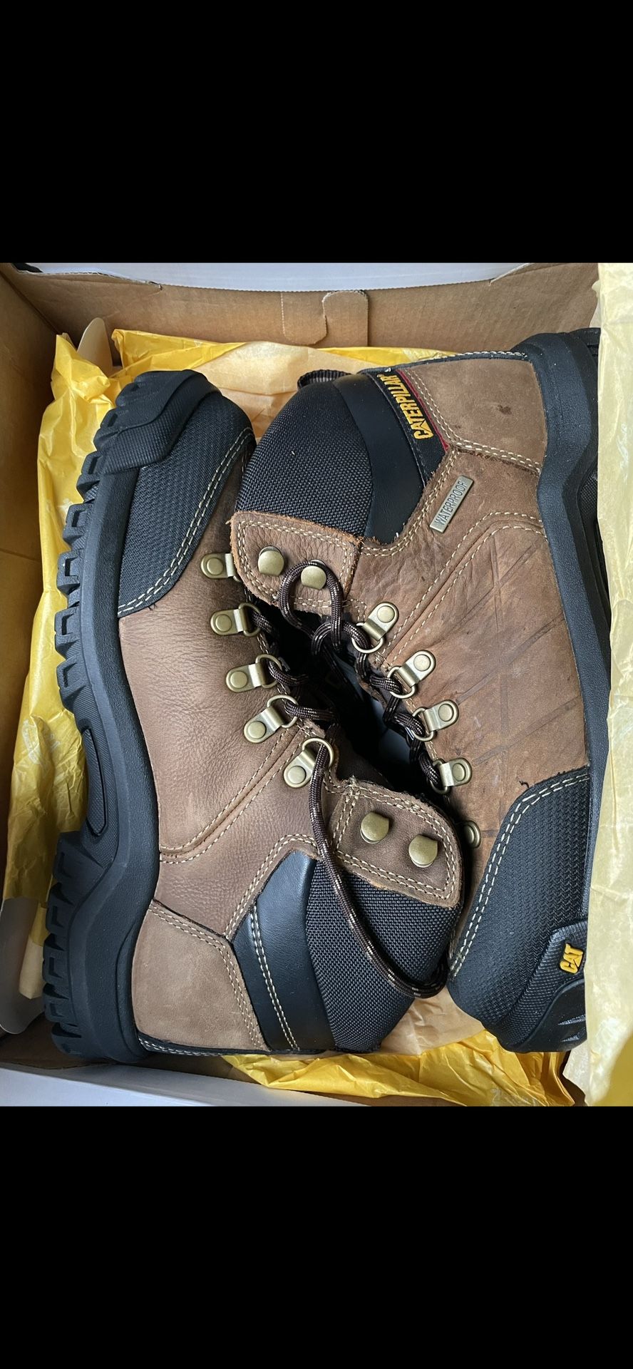 Caterpillar Soft Toe Work Boots Size Wide
