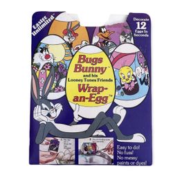 Vintage 1984 - Looney Tunes Bugs Bunny Sylvester The Cat Tweety Bird - Easter - Wrap-an-egg Decoration Set