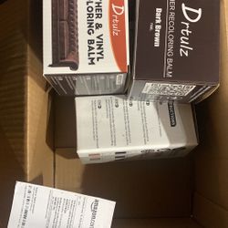 Dark Brown Drtulz Leather Recoloring Balm Kit Free 