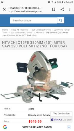 Hitachi c15fb 12 in compound miter