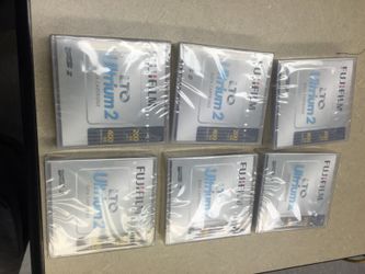 6 FujiFilm LTO Ultrium 2 (200GB/400GB) Data Cartridge