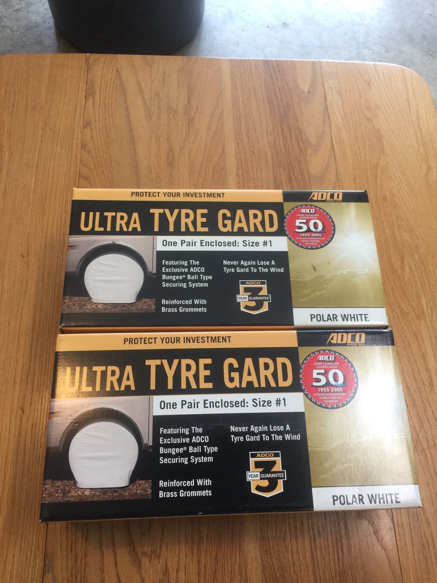 ADCO Tire Guards for up to 19.5” Tires. New in Box 1 Pair $20
