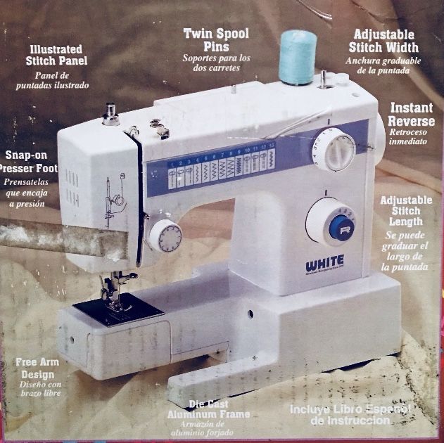 Heavy Duty White Sewing Machine Model#1418