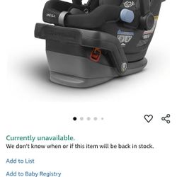Uppa baby MESA Infant Car Seat - Jake (Black) + MESA Base
