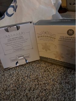 LED Snowflake dewdrop lights x2