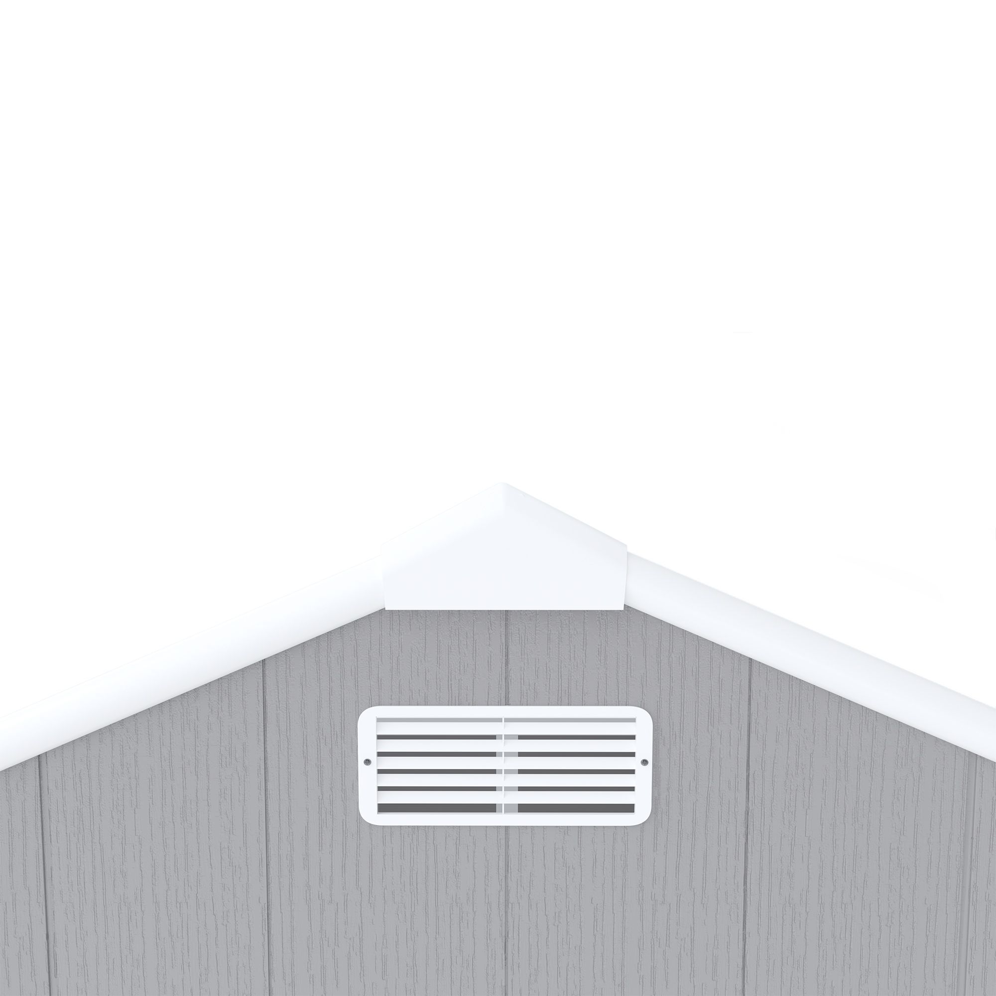 Campcraft 8*8ft resin storage shed, high quality pp material, strong structure, waterproof, rust and UV proof, large storage space, 12mm thick pp boar