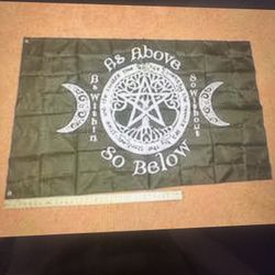 New Black Goth Gothic Witch Fabric Tapestry Room Decor Boho 
