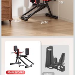 Hip Abductor Machine for Home Gym | Glute & Thigh Exercise Equipment, Outer Thigh Sculpting, Glute Machine for Women, Leg Abductor Machine, Booty Buil