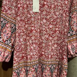 Vestido Corto Con Estampado Floral