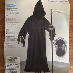 Grim Reaper Deluxe Kids Size Halloween Costume