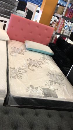 Brand new twin bed frame with mattresses