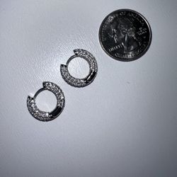 Mini Crystal Hoop Earrings 
