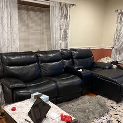 Black Leather Couches 