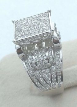 New Arrival* Beautiful White Sapphire Ring 925 Stamped Engagement Wedding Jewelry Size 6/8/9/10*See My Other 800 Items*